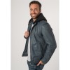 Geaca de Piele Barbati Mauritius Albastru/Gri MMKarlos - readytowear.ro