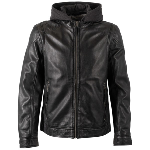 Geaca de Piele Barbati Mauritius Neagra MMKarlos