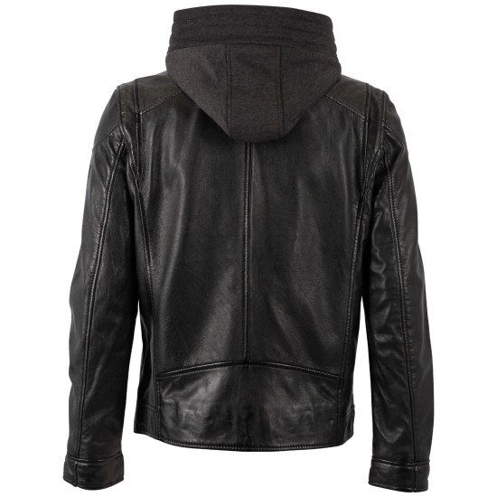 Geaca de Piele Barbati Mauritius Neagra MMKarlos
