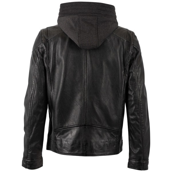 Geaca de Piele Barbati Mauritius Neagra MMKarlos