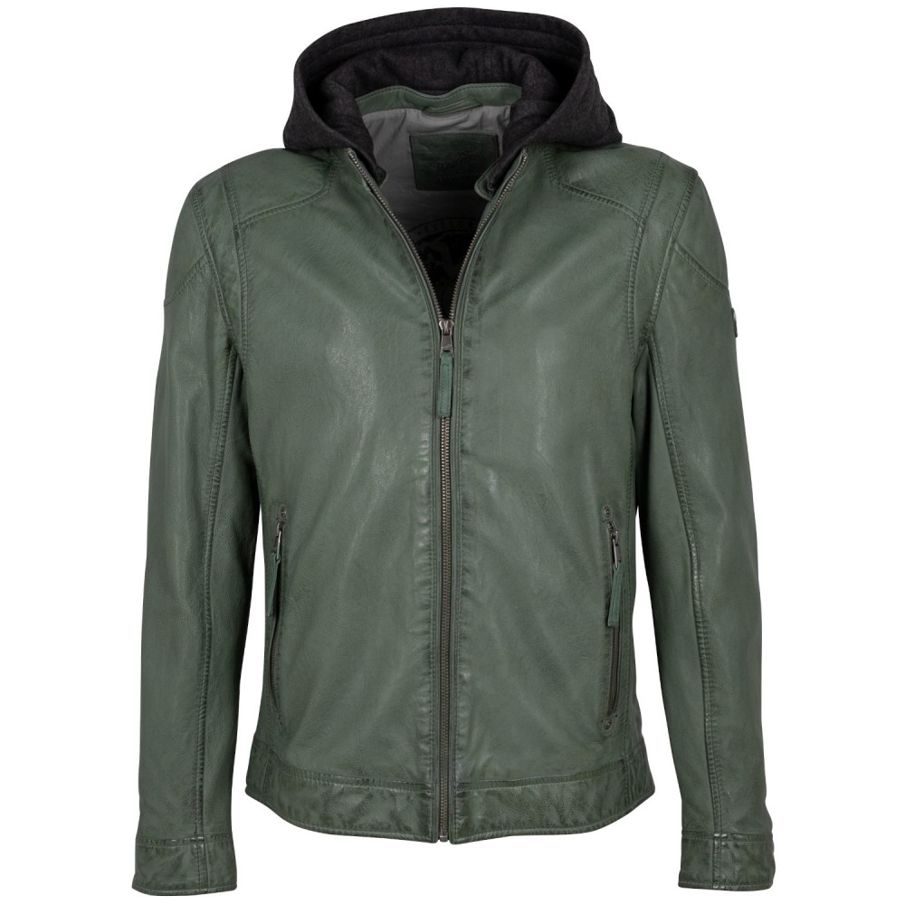 Geaca de Piele Barbati Mauritius Verde Inchis MMKarlos - readytowear