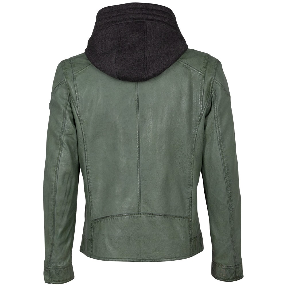 Geaca de Piele Barbati Mauritius Verde Inchis MMKarlos - readytowear