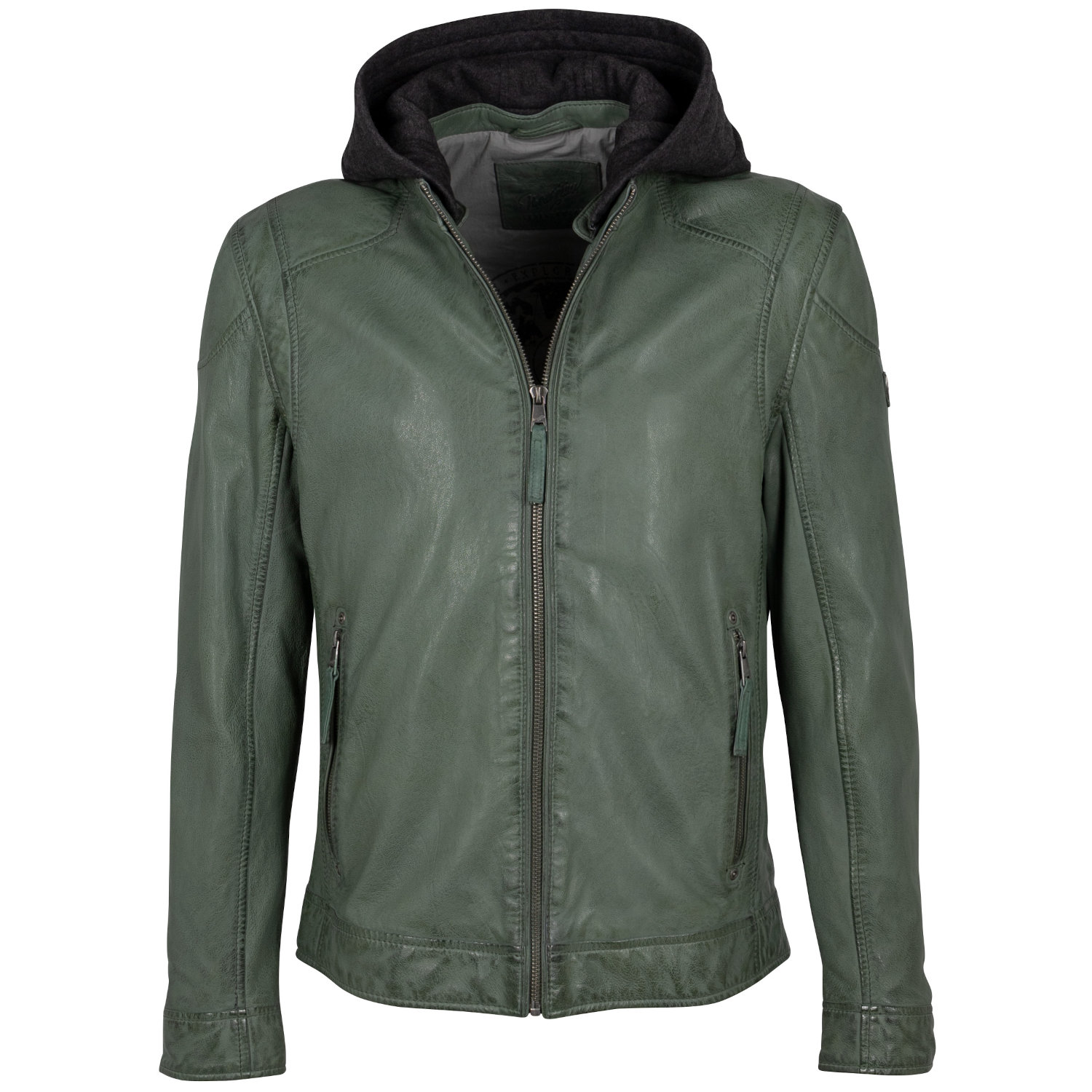 Geaca de Piele Barbati Mauritius Verde Inchis MMKarlos – Geci de Piele