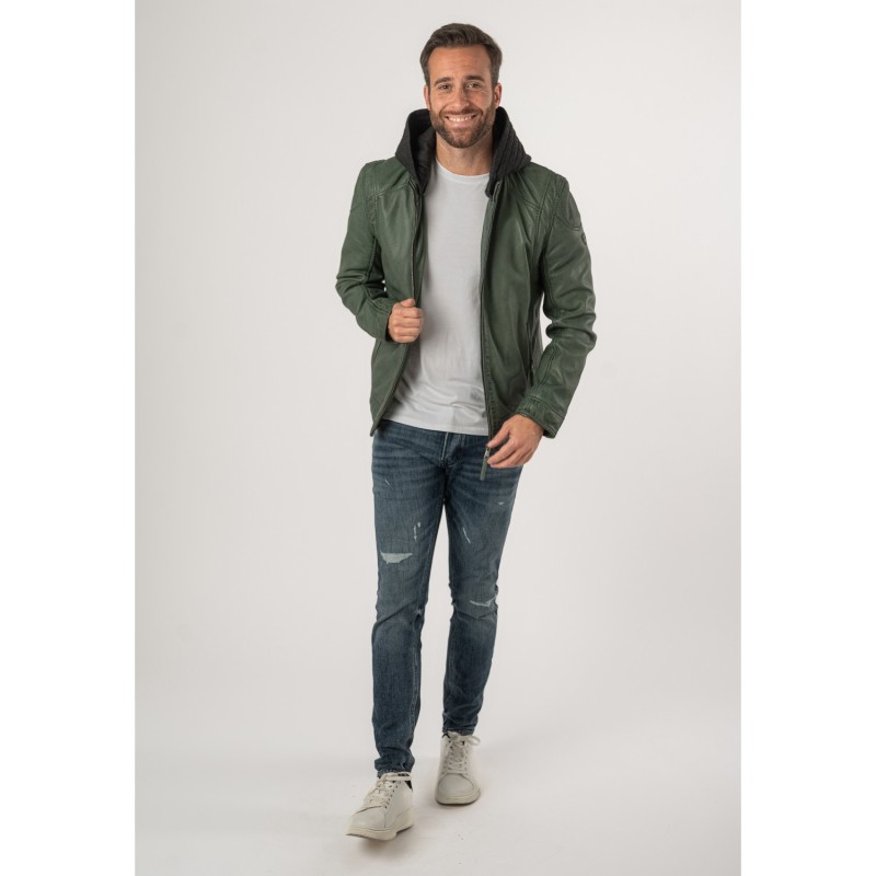 Geaca de Piele Barbati Mauritius Verde Inchis MMKarlos – Geci de Piele Geaca de Piele Barbati Mauritius Verde Inchis MMKarlos – Geci de Piele