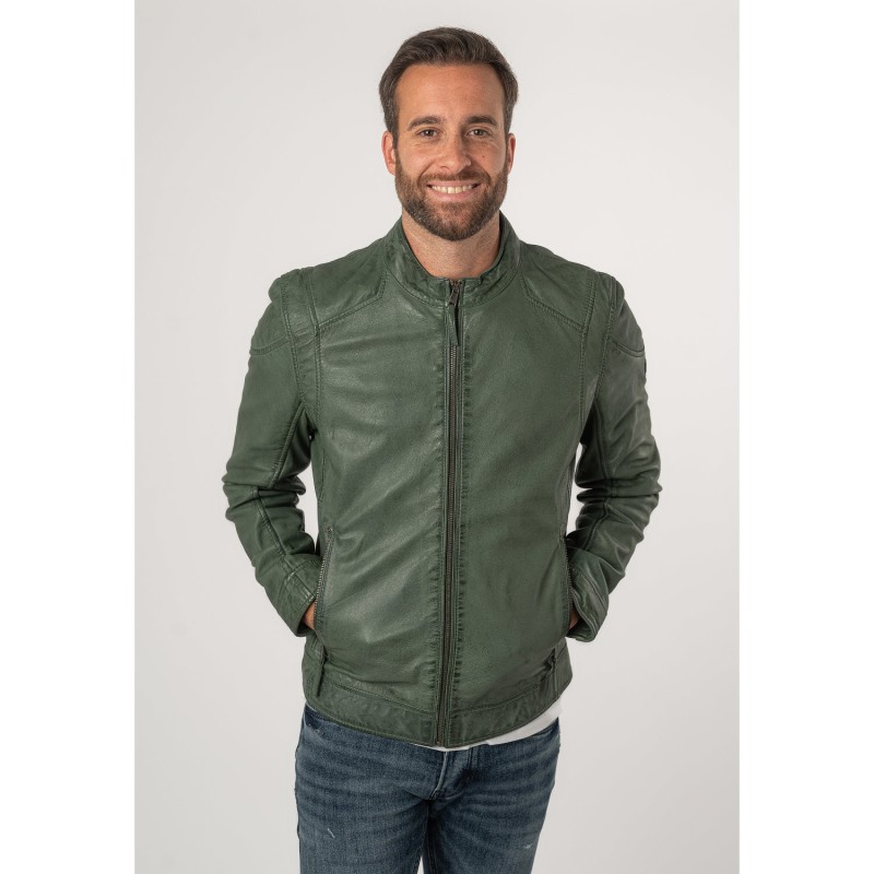 Geaca de Piele Barbati Mauritius Verde Inchis MMKarlos – Geci de Piele Geaca de Piele Barbati Mauritius Verde Inchis MMKarlos – Geci de Piele