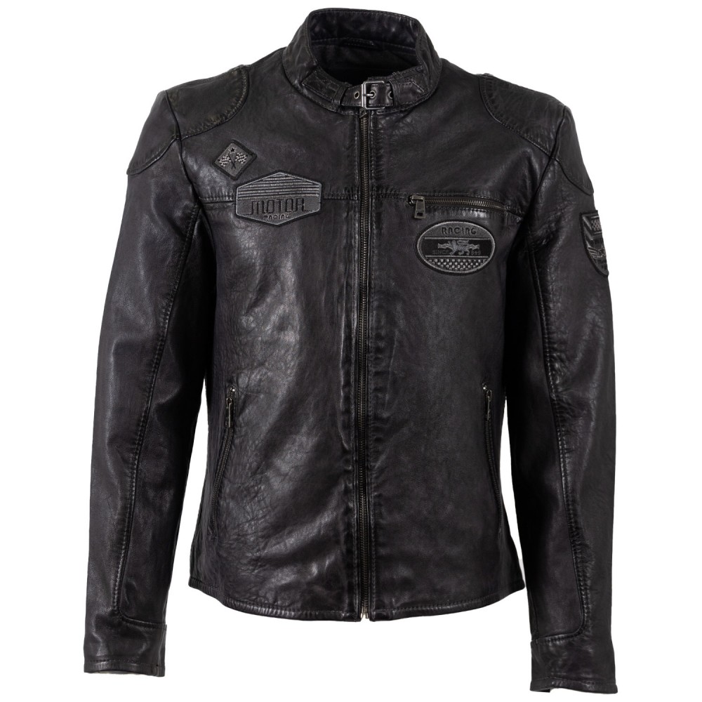 Geaca de Piele Barbati Mauritius Antracit Inchis MMKendrik - readytowear