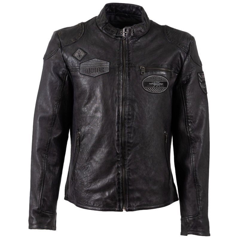 Geaca de Piele Barbati Mauritius Antracit Inchis MMKendrik – Geci de Piele