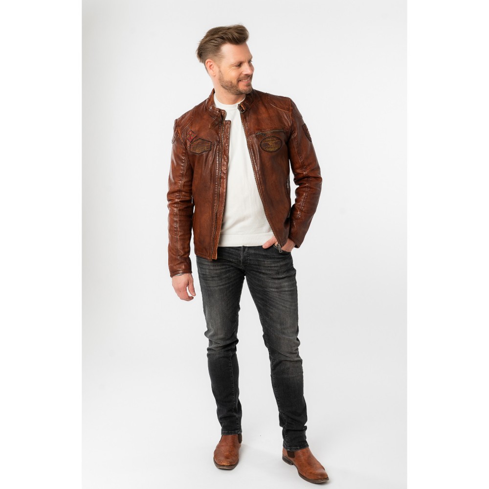 Geaca de Piele Barbati Mauritius Whiskey MMKendrik - readytowear