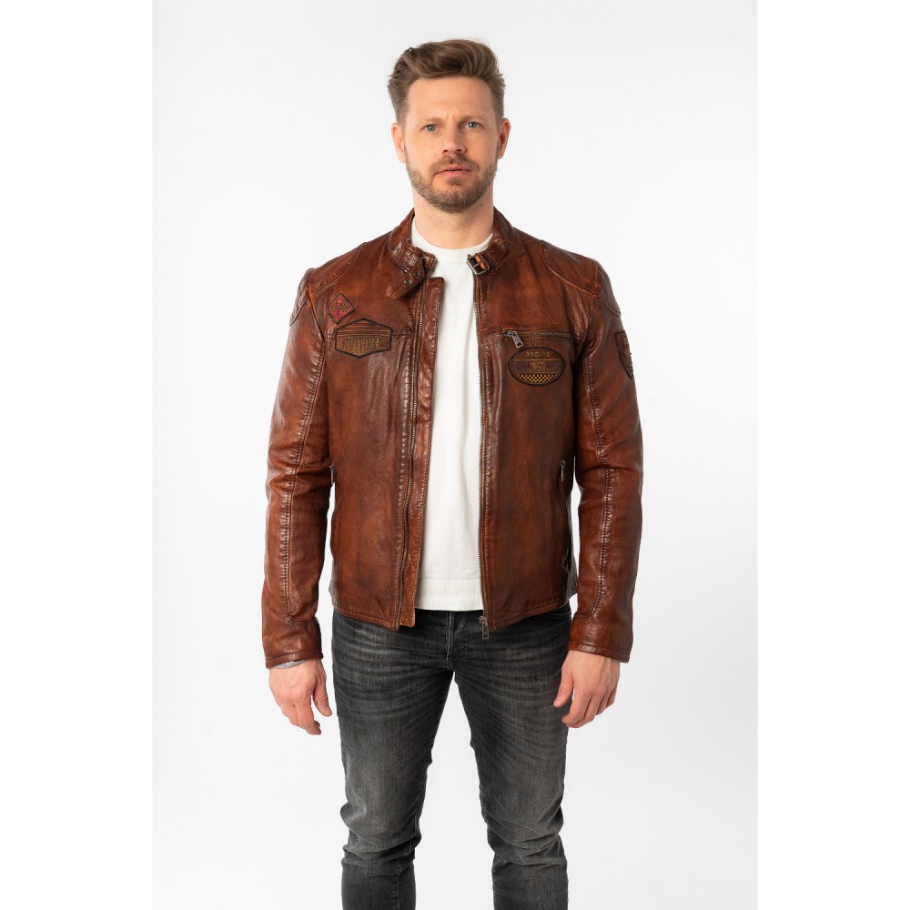 Geaca de Piele Barbati Mauritius Whiskey MMKendrik - readytowear