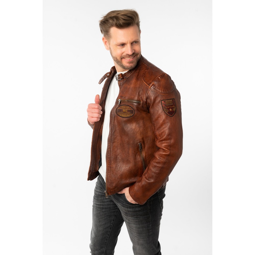 Geaca de Piele Barbati Mauritius Whiskey MMKendrik - readytowear