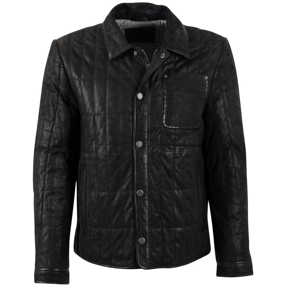 Geaca de Piele Barbati Mauritius Neagra MMKiuby – Black Friday Geaca de Piele Barbati Mauritius Neagra MMKiuby – Black Friday