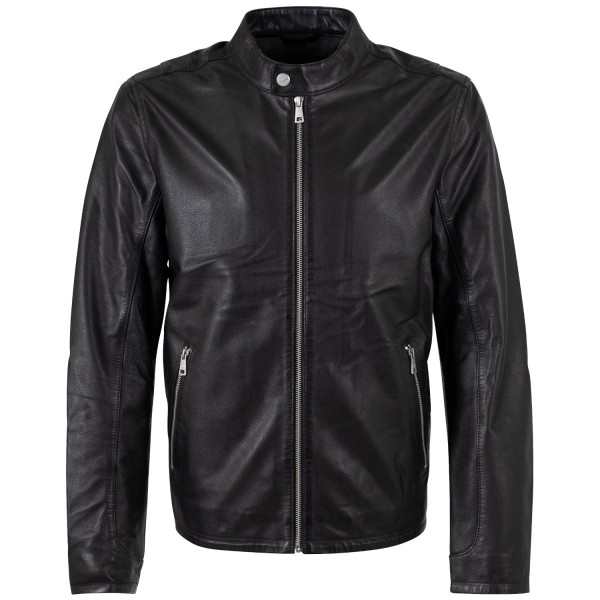 Geaca de Piele Barbati Mauritius Neagra MMKoal