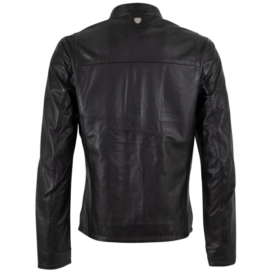 Geaca de Piele Barbati Mauritius Neagra MMKoal Geaca de Piele Barbati Mauritius Neagra MMKoal