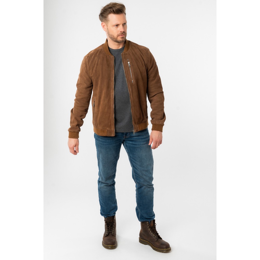 Geaca de Piele Barbati Mauritius Maro Deschis MMKolmo - readytowear