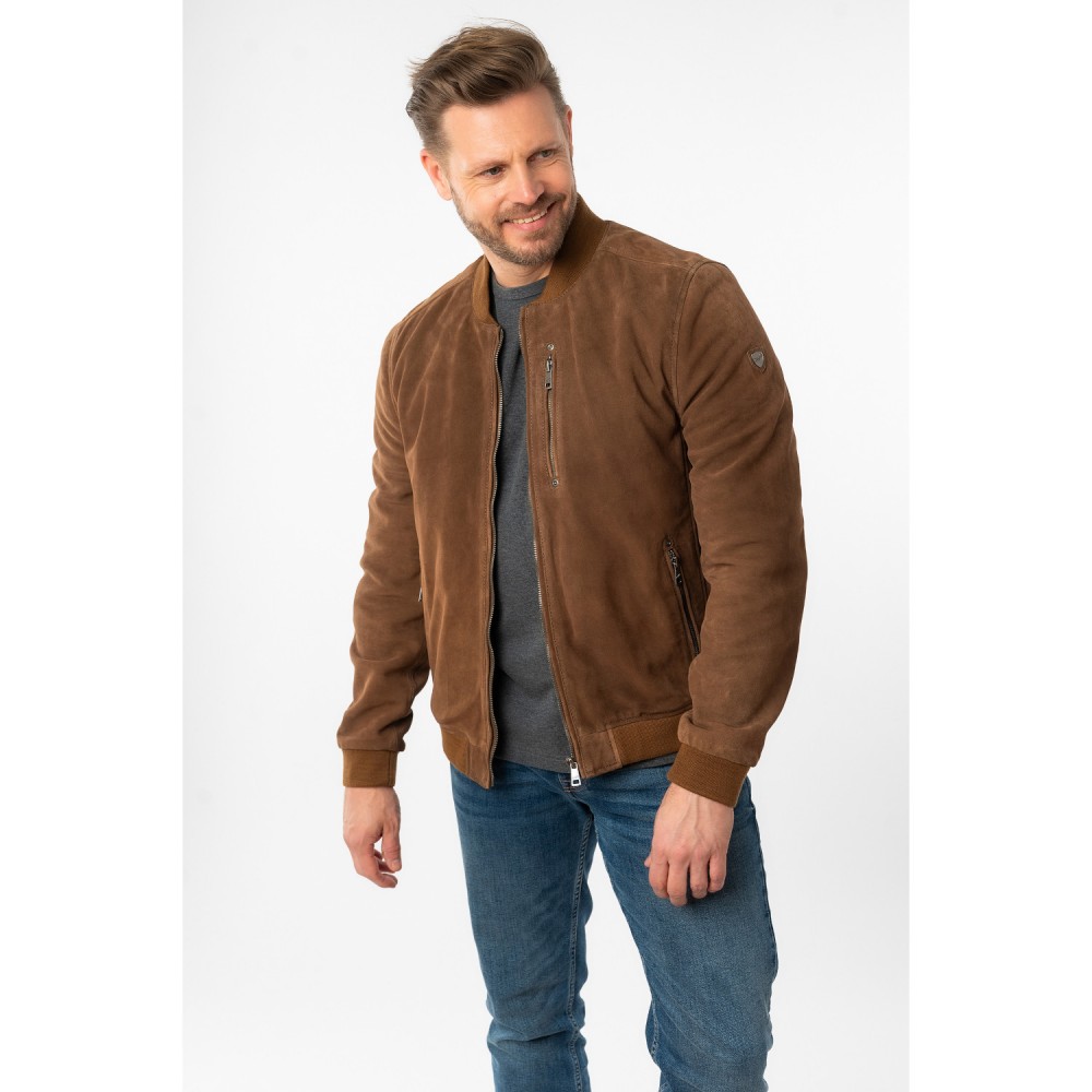 Geaca de Piele Barbati Mauritius Maro Deschis MMKolmo - readytowear