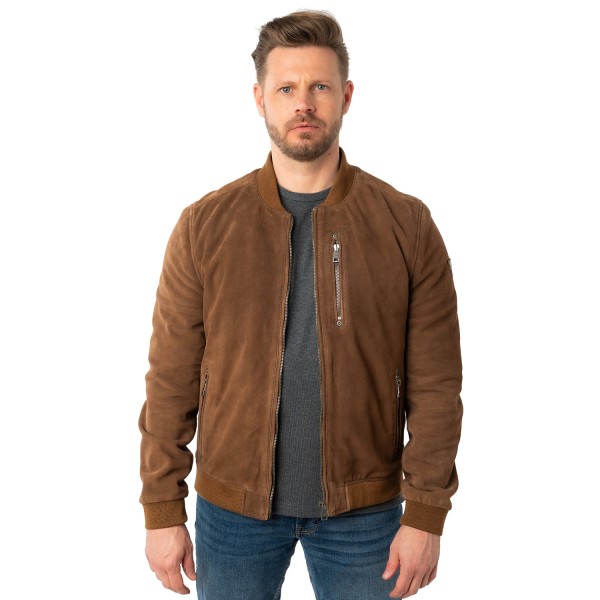 Geaca de Piele Barbati Mauritius Maro Deschis MMKolmo