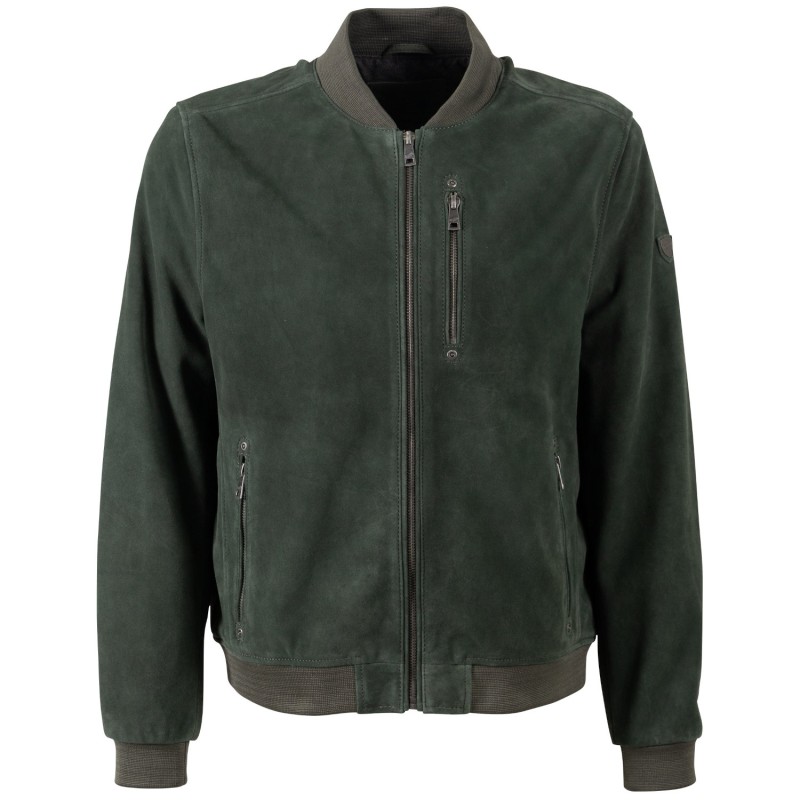 Geaca de Piele Barbati Mauritius Verde Inchis MMKolmo – Geci de Piele