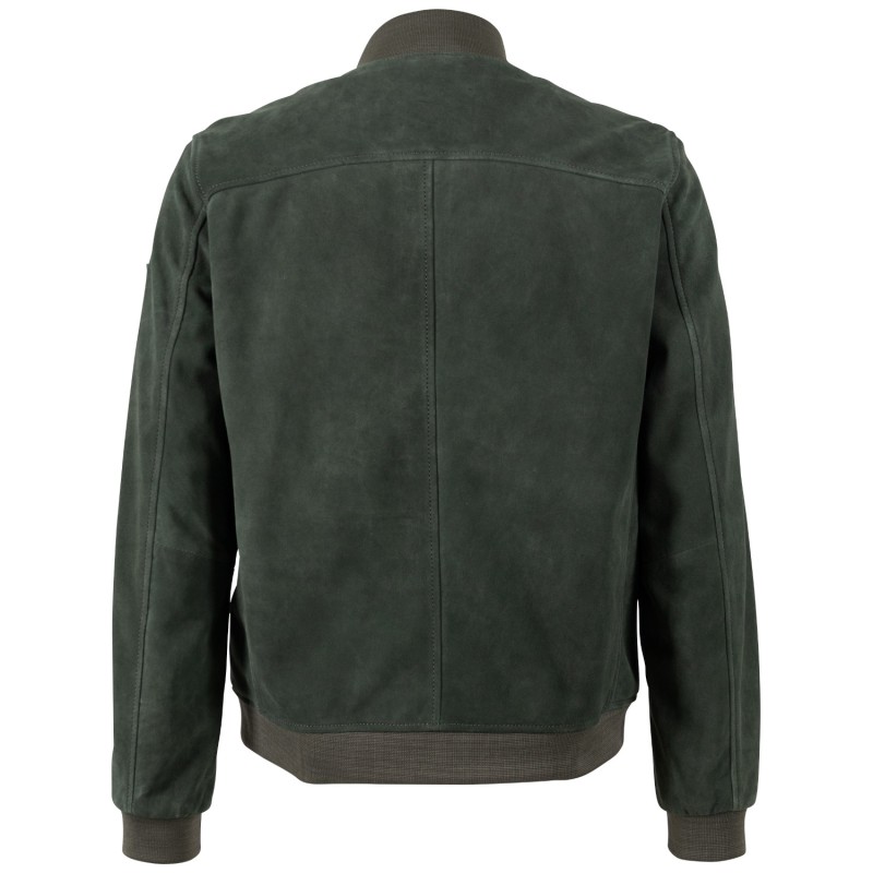 Geaca de Piele Barbati Mauritius Verde Inchis MMKolmo – Geci de Piele