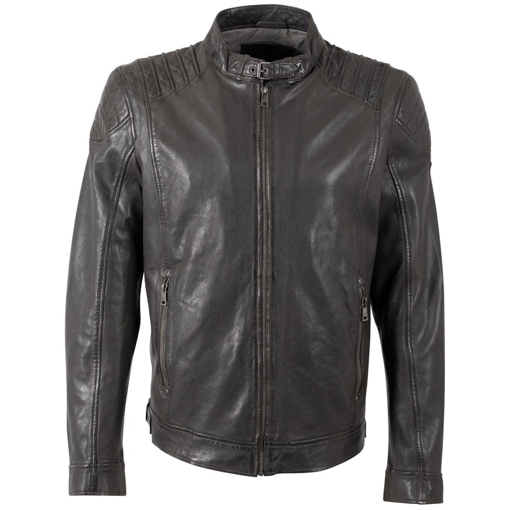 Geaca de Piele Barbati Mauritius Antracit MMKrossy