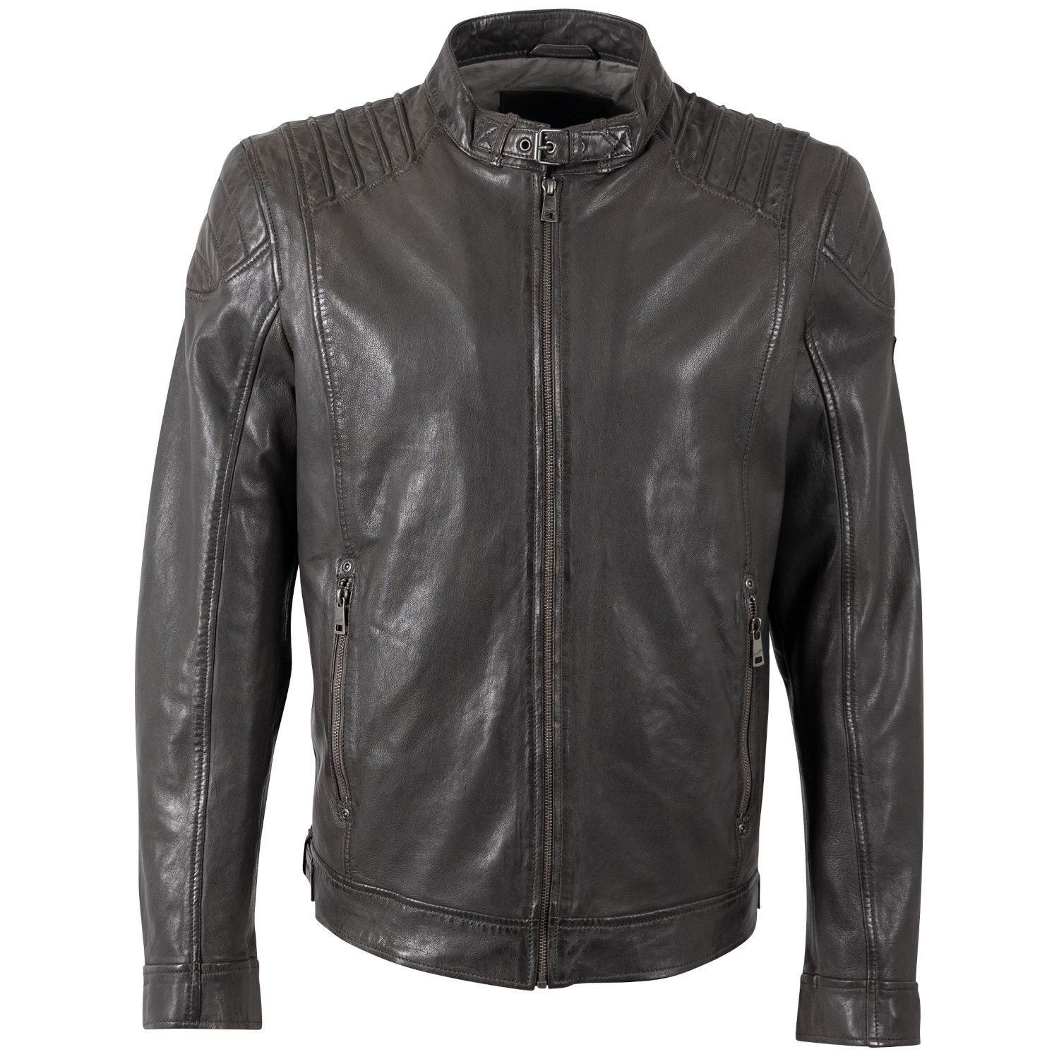 Geaca de Piele Barbati Mauritius Antracit MMKrossy – Geci de Piele