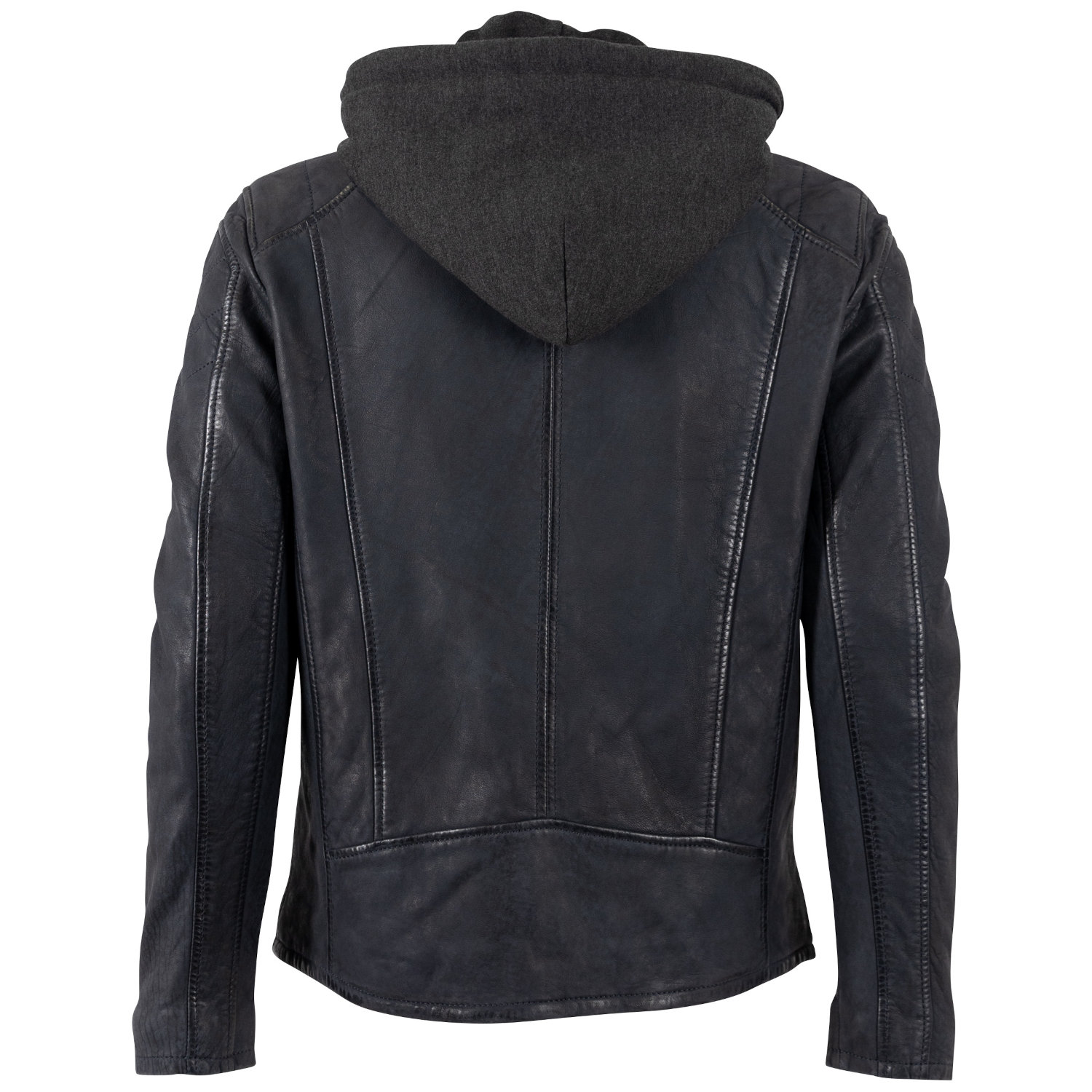 Geaca de Piele Barbati Mauritius Bleumarin Inchis MMKylos – Geci de Piele