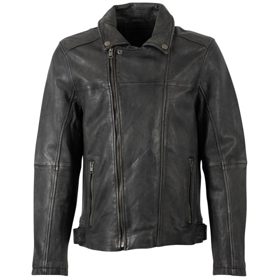 Geaca de Piele Barbati Mauritius Negru Vintage MMLario