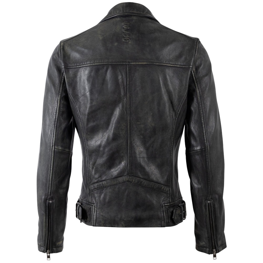 Geaca de Piele Barbati Mauritius Negru Vintage MMLario