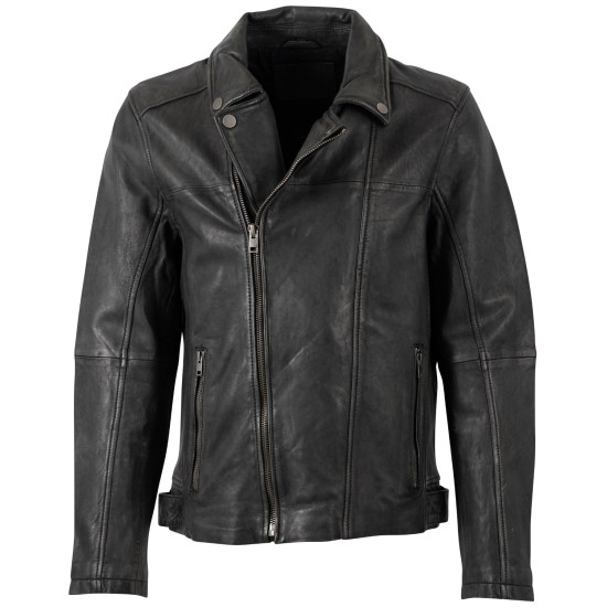 Geaca de Piele Barbati Mauritius Negru Vintage MMLario