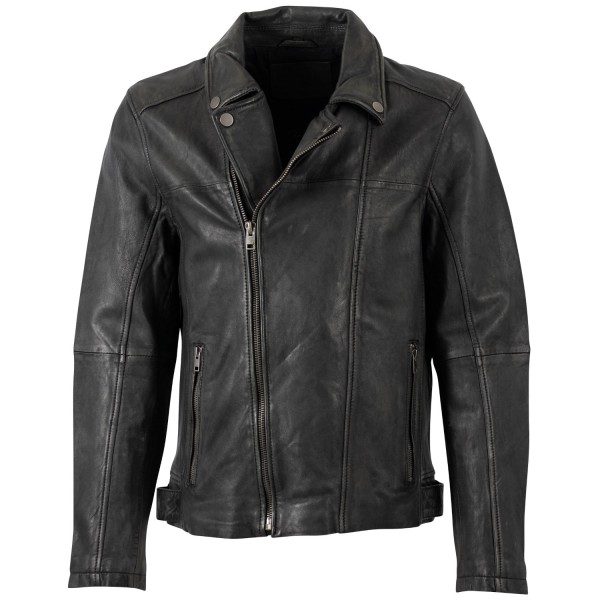 Geaca de Piele Barbati Mauritius Negru Vintage MMLario