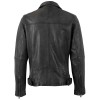 Geaca de Piele Barbati Mauritius Negru Vintage MMLario – Geci de Piele