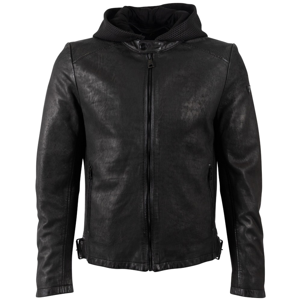 Męska skórzana kurtka Mauritius Czarna MMLurak - readytowear