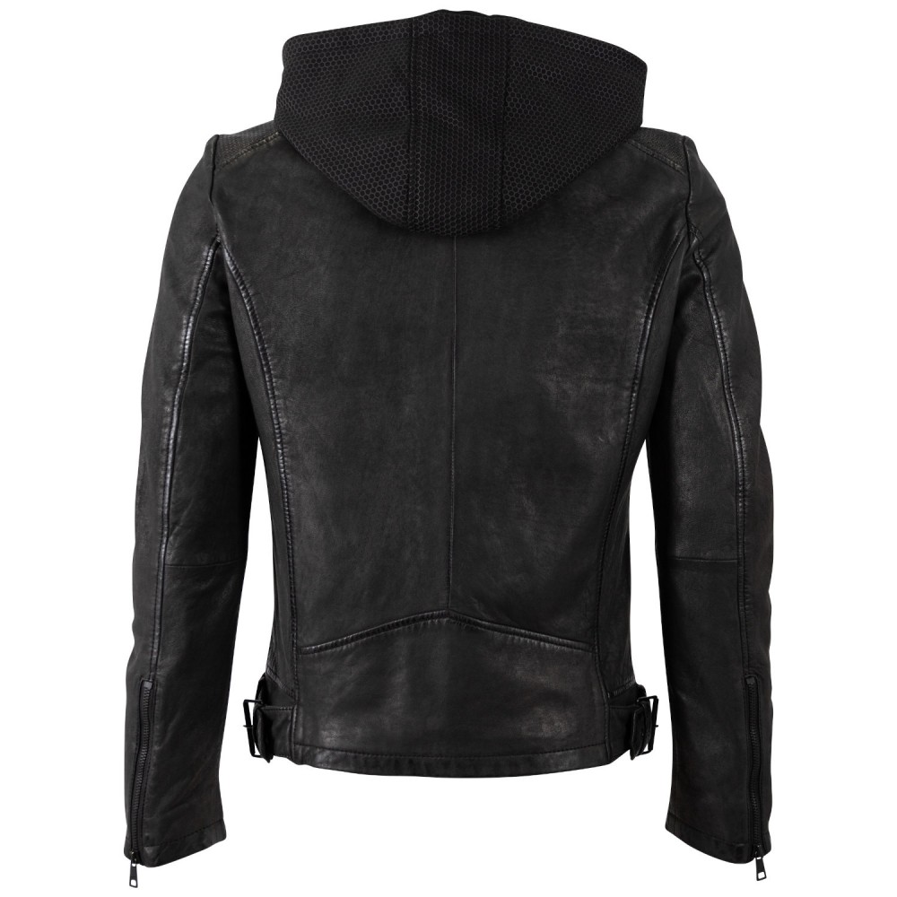 Męska skórzana kurtka Mauritius Czarna MMLurak - readytowear