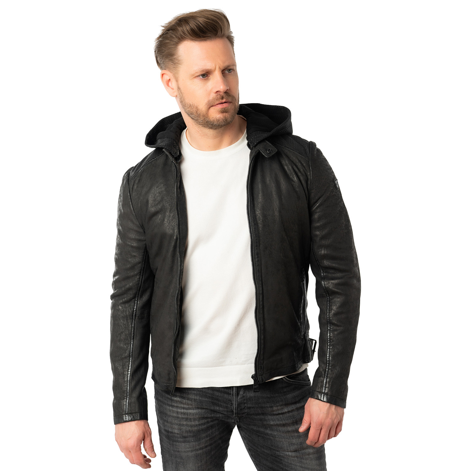 Geaca de Piele Barbati Mauritius Neagra MMLurak – Black Friday Geaca de Piele Barbati Mauritius Neagra MMLurak – Black Friday