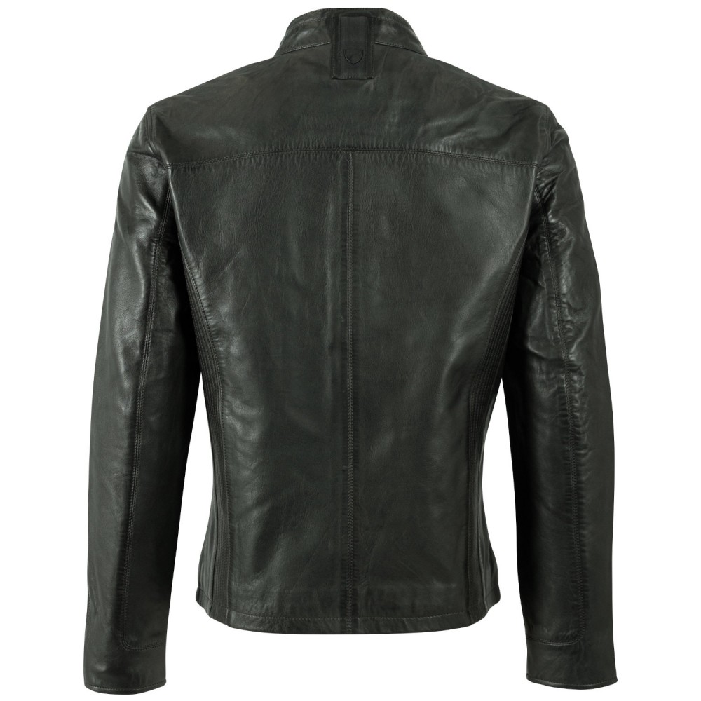 Geaca de Piele Barbati Mauritius Verde Inchis MMMayko - readytowear