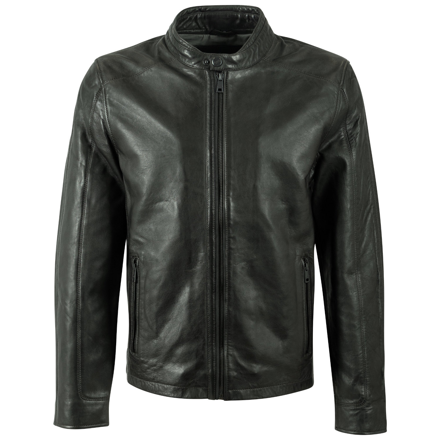 Geaca de Piele Barbati Mauritius Verde Inchis MMMayko – Geci de Piele