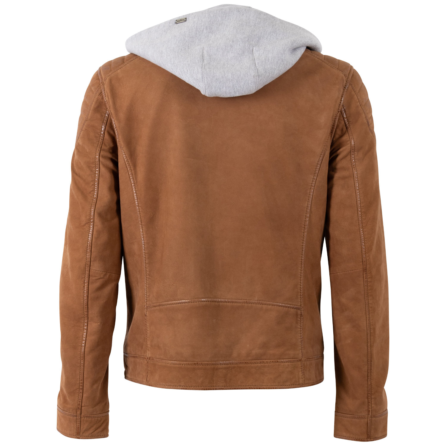 Mauritius MMMintos - Geacă de Piele Bărbați Coniac Deschis Regular Fit, Stil Biker Geacă de Piele Bărbați Mauritius Coniac Deschis MMMintos în Stil Biker