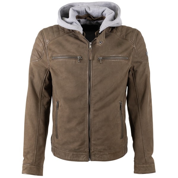 Geaca de Piele Barbati Mauritius Olive Inchis MMMintos