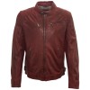 Geaca de Piele Barbati Mauritius Rosu Inchis MMMorkin - readytowear.ro