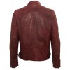 Geaca de Piele Barbati Mauritius Rosu Inchis MMMorkin - readytowear.ro