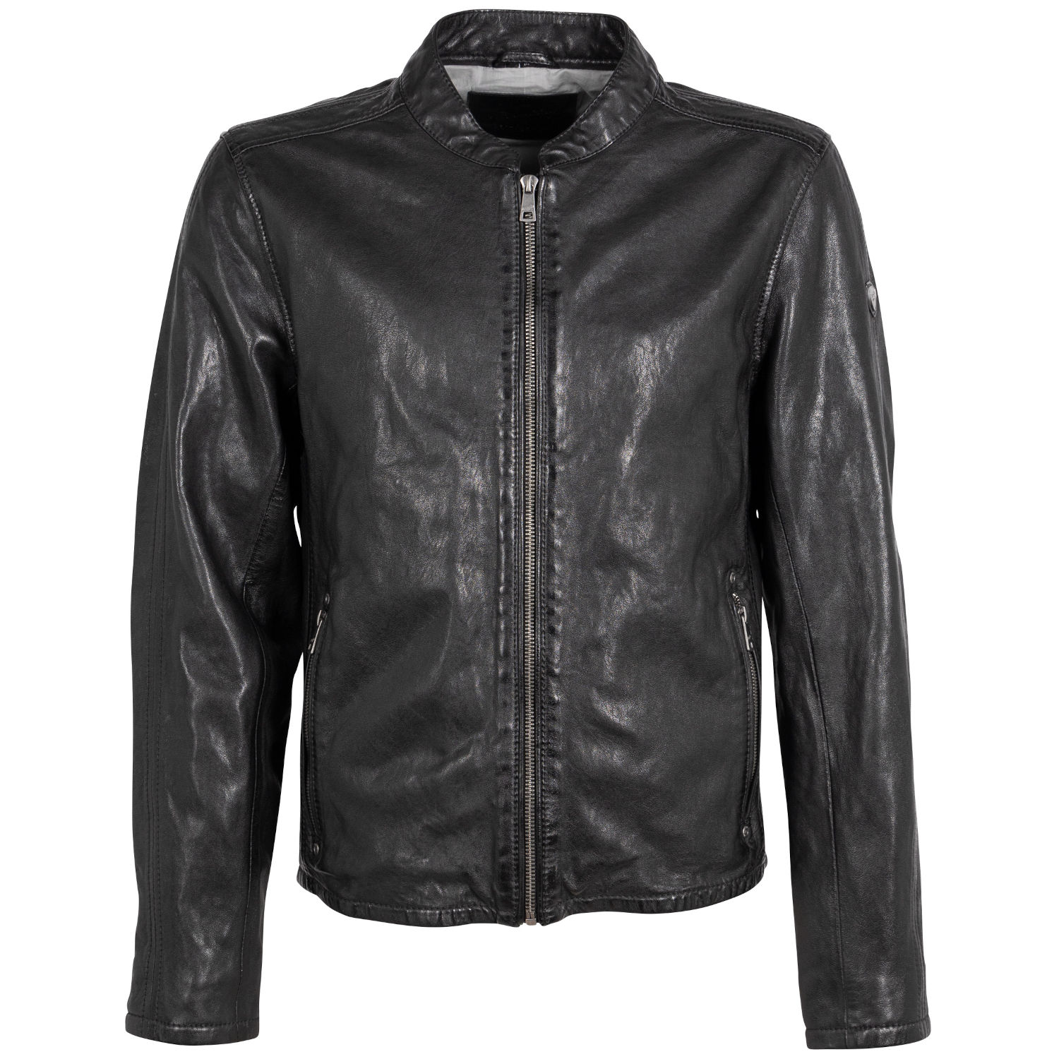 Geaca de Piele Barbati Mauritius Neagra MMNelsan – Geci de Piele