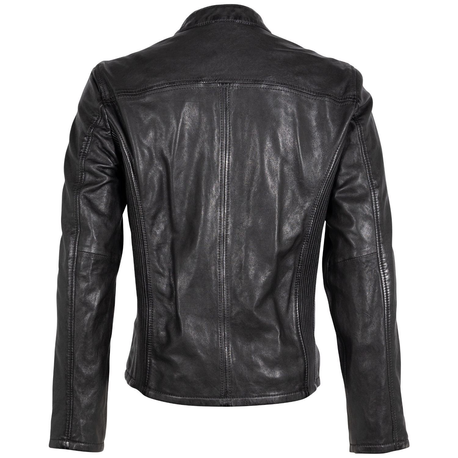 Geaca de Piele Barbati Mauritius Neagra MMNelsan – Geci de Piele