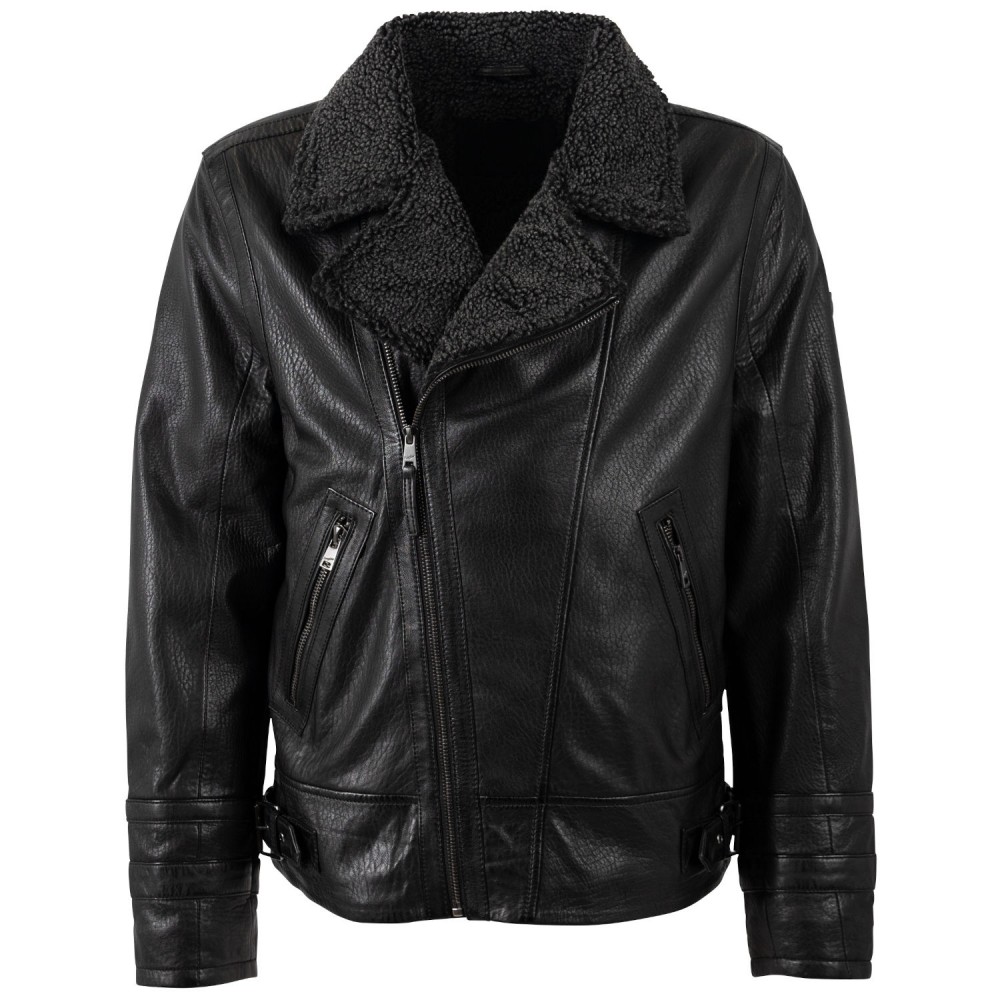 Cojoc de Piele Barbati Mauritius Negru MMOrctis - readytowear