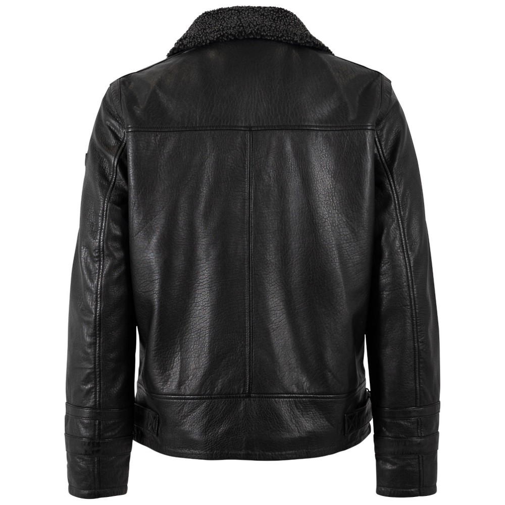 Cojoc de Piele Barbati Mauritius Negru MMOrctis - readytowear