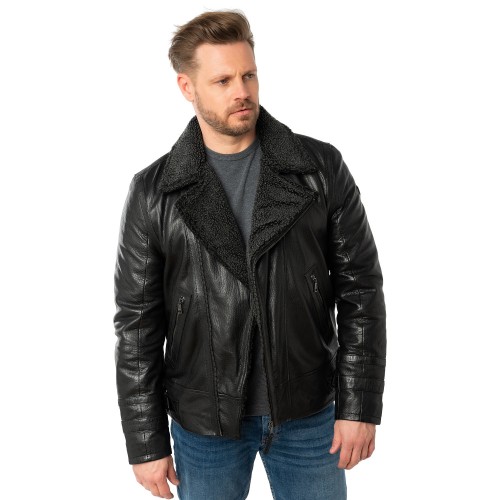 Cojoc de Piele Barbati Mauritius Negru MMOrctis