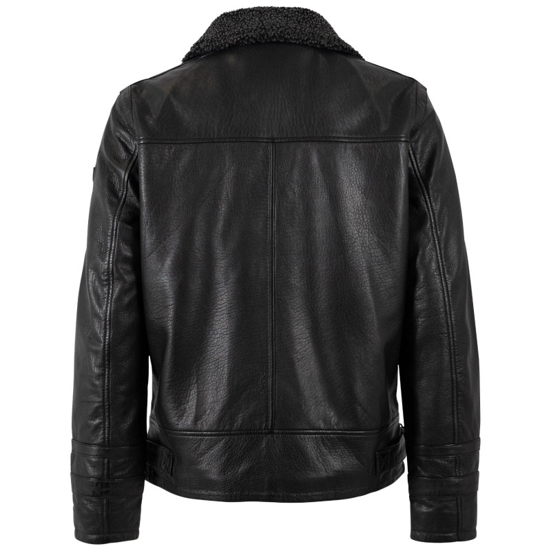 Cojoc de Piele Barbati Mauritius Negru MMOrctis – Geci de Piele