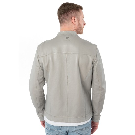Geaca de Piele Barbati Mauritius Gri Argintiu MMOrlando Geaca de Piele Barbati Mauritius Gri Argintiu MMOrlando