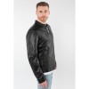 Geaca de Piele Barbati Mauritius Neagra MMOrlando