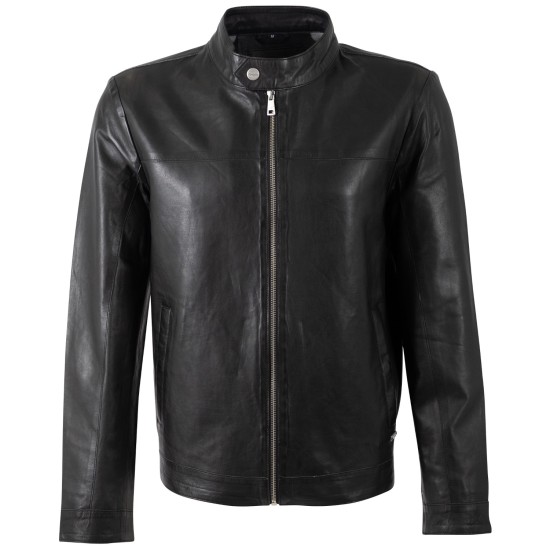 Geaca de Piele Barbati Mauritius Neagra MMOrlando