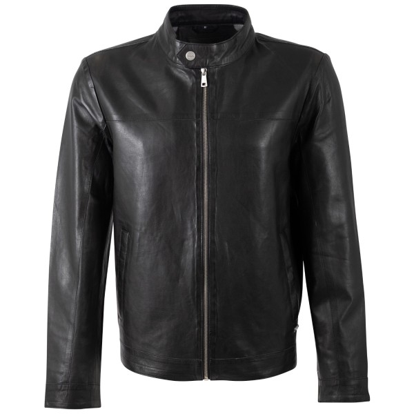 Geaca de Piele Barbati Mauritius Neagra MMOrlando