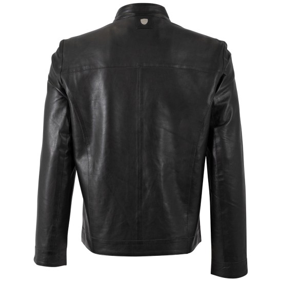 Geaca de Piele Barbati Mauritius Neagra MMOrlando